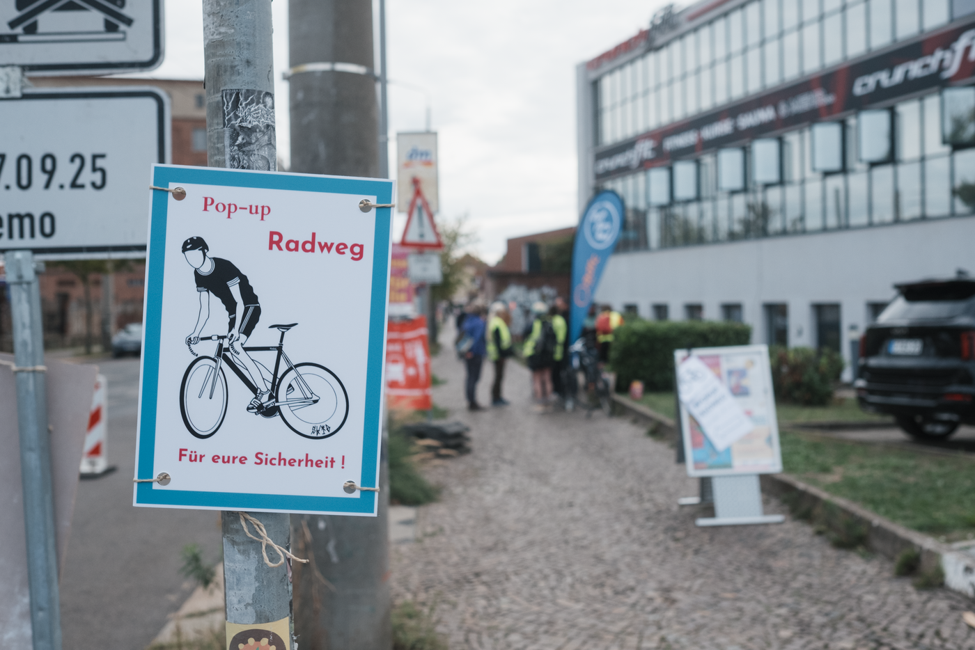 ADFC Leipzig-Zschochersche Straße-Pop-up Radweg