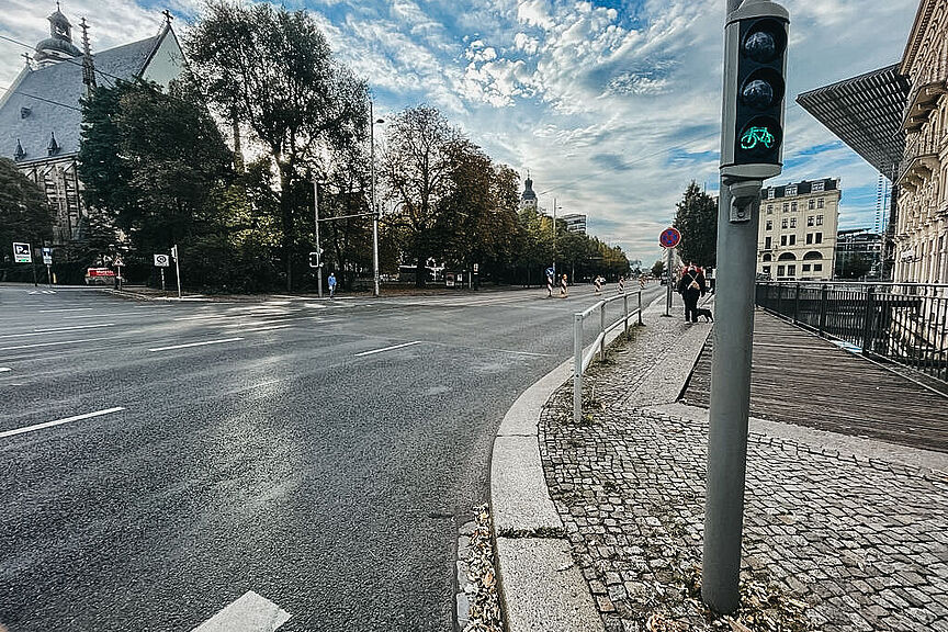 Innenstadtring, Dittrichring, Radspur Innenstadtring, Dittrichring, Radspur