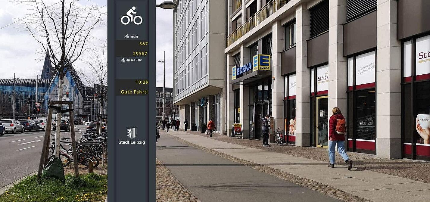 Dauerzählstelle am Augustusplatz