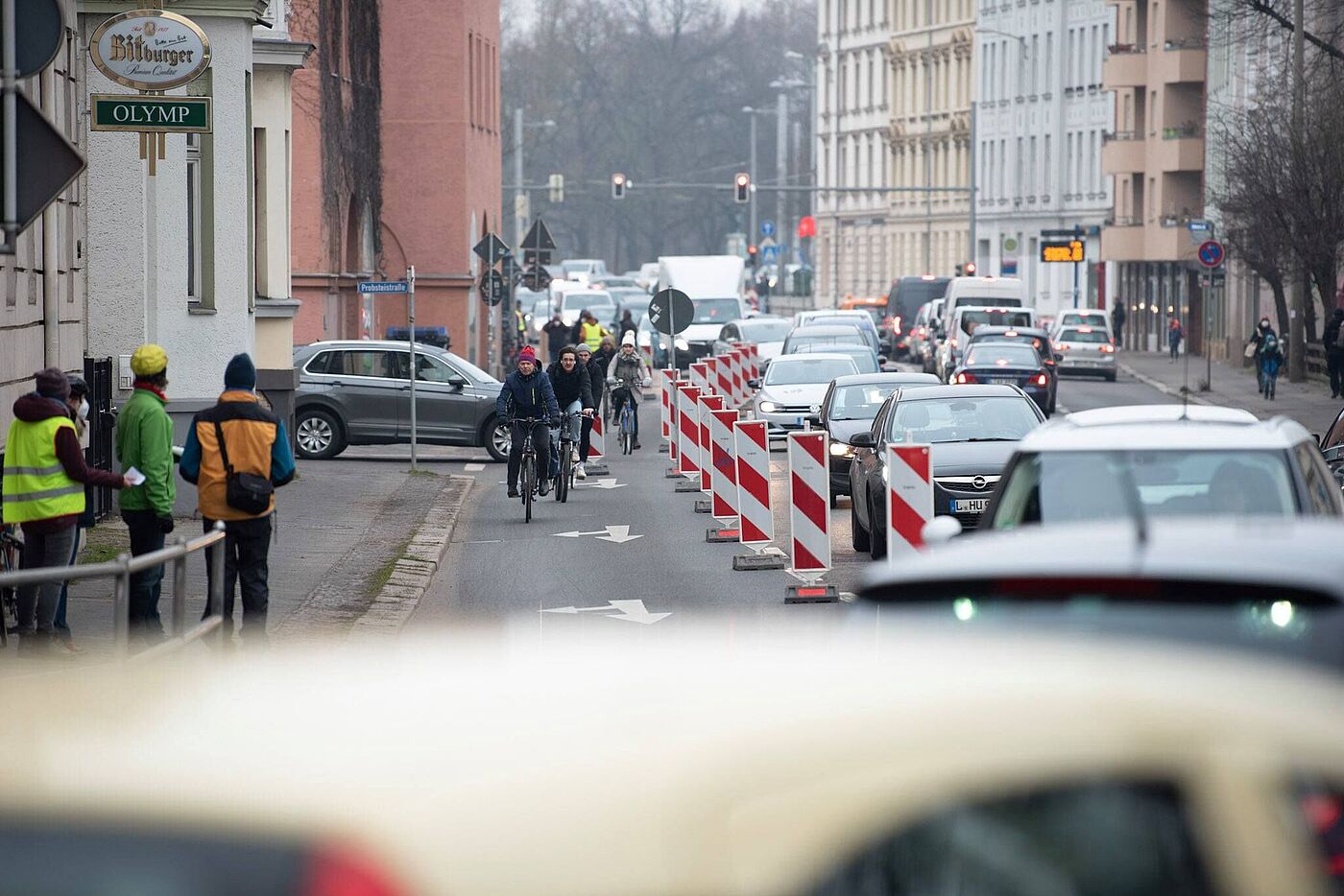 Die Pop-up Bikelane an der Rödelstraße war ein voller Erfolg. Danke an Thomas Thomas Gentzsch