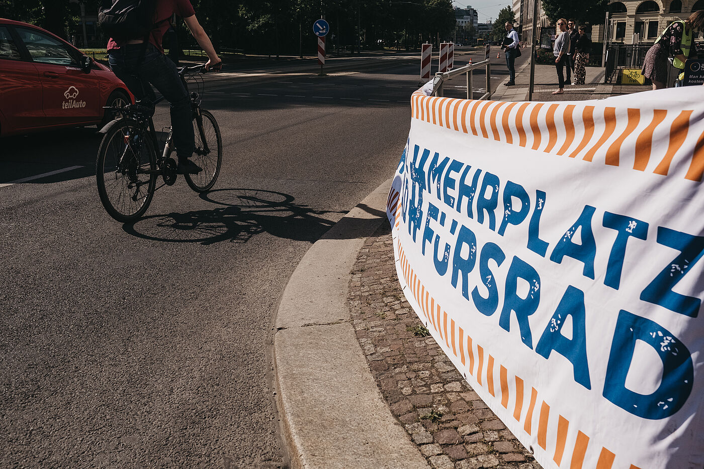Weltfahrradtag, Pop-up Radweg