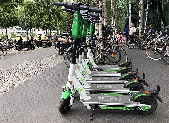E-Scooter zum Leihen in Berlin.